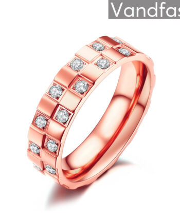 Annebrauner Chess Rose White Ring 50