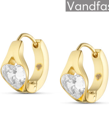 Annebrauner Chunky Heart Creole øreringe 18k Guldbelagt