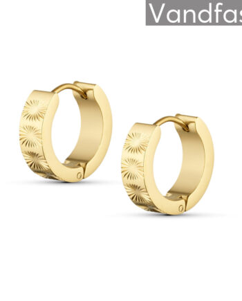 Annebrauner Chunky Sun Creole øreringe 18k Guldbelagt
