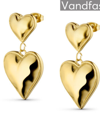 Annebrauner Chunky Wien Heart øreringe 18k Guldbelagt