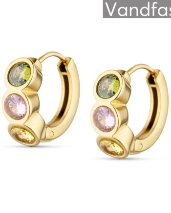 Annebrauner Colorful Hoop øreringe 18k Guldbelagt
