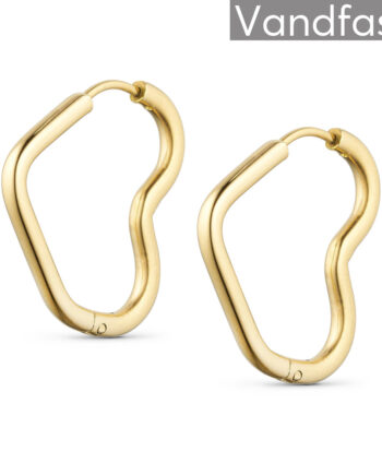 Annebrauner Creole Every Day Heart øreringe 18k Guldbelagt
