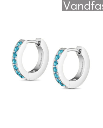 Annebrauner Creole Line Blue Topaz øreringe