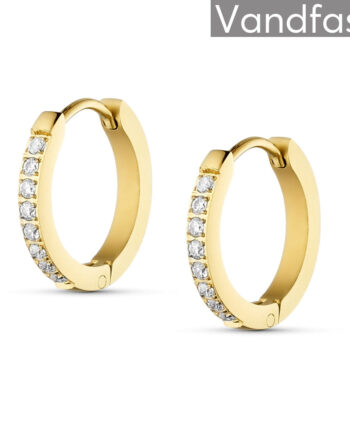 Annebrauner Creole Sparkle øreringe 18k Guldbelagt 12 Mm