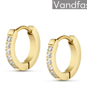 Annebrauner Creole Sparkle øreringe 18k Guldbelagt   Mm