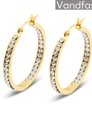 Annebrauner Creole Thin Small øreringe 18k Guldbelagt