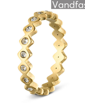 Annebrauner Crown Ring 18k Guldbelagt 47