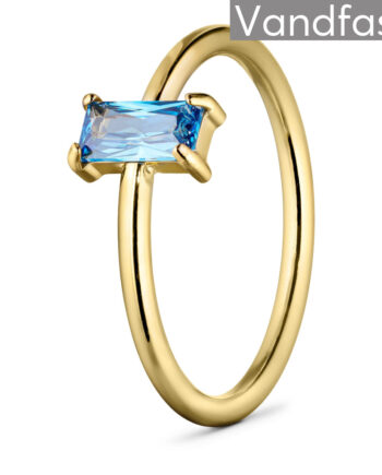 Annebrauner Deluxe Petite  -sapphire Ring 18k Guldbelagt 48