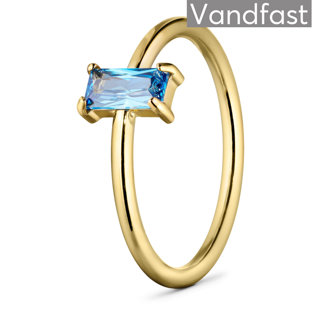Annebrauner Deluxe Petite  -sapphire Ring 18k Guldbelagt 48