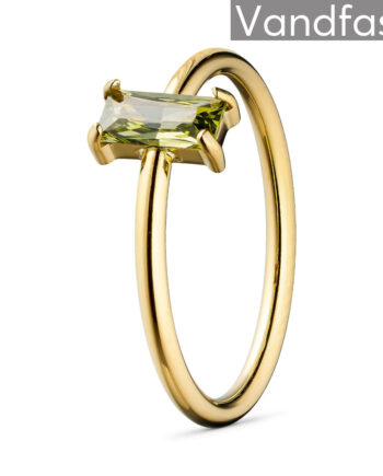 Annebrauner Deluxe Petite Peridot Ring 18k Guldbelagt 48