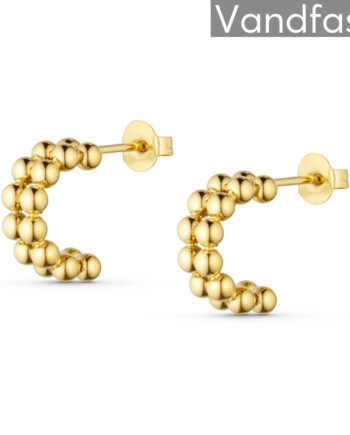 Annebrauner Double Ball øreringe 18k Guldbelagt