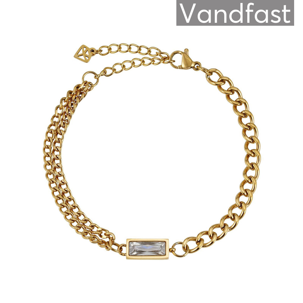 Annebrauner Double Panzer Armbånd 18k Guldbelagt