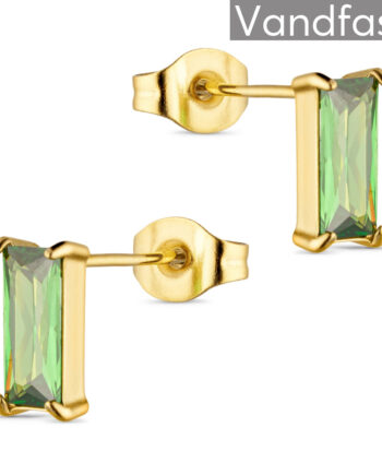 Annebrauner Empress 4x8mm  -green øreringe 18k Guldbelagt