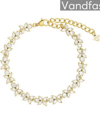 Annebrauner Galla Flower Armbånd 18k Guldbelagt