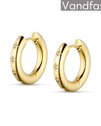Annebrauner Golden Sun Creoler 20 Mm øreringe Guldbelagt