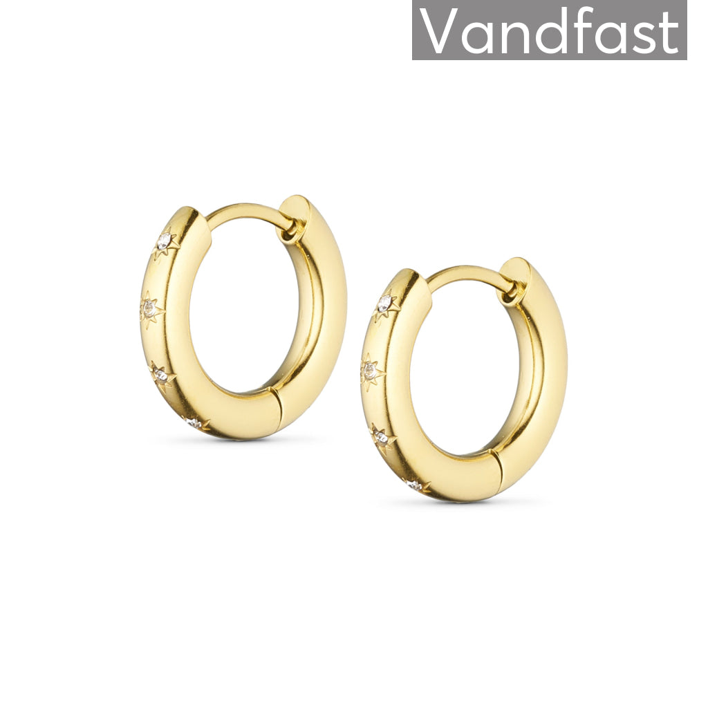 Annebrauner Golden Sun Creoler 15 Mm øreringe 18k Guldbelagt