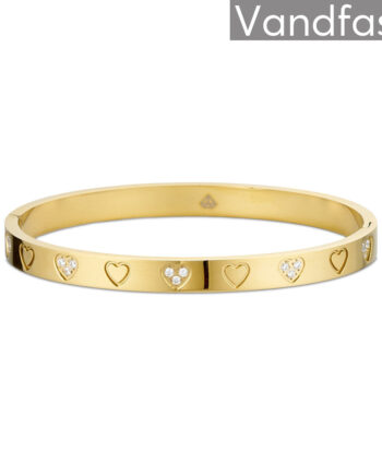 Annebrauner Heart Bangle Armbånd 18k Guldbelagt