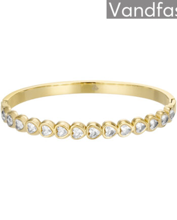 Annebrauner Heart Bangle Armbånd 18k Guldbelagt
