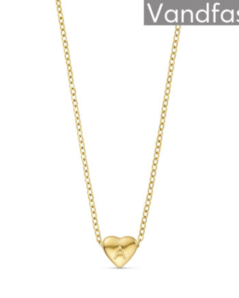 Annebrauner Heart Letter Halskæde 18k Guldbelagt