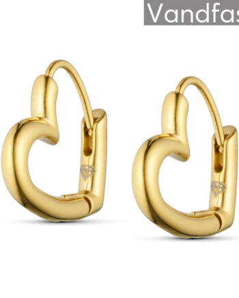 Annebrauner Heart Massive øreringe 18k Guldbelagt