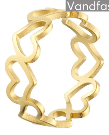 Annebrauner Hjerte Ring 18k Guldbelagt 51