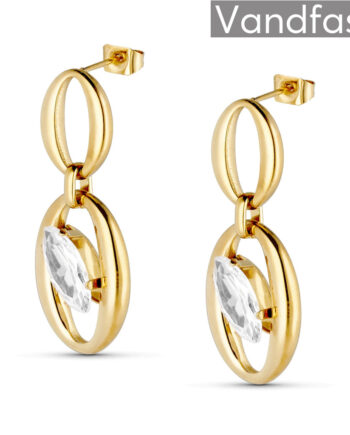 Annebrauner Kennedy Zirconia øreringe 18k Guldbelagt