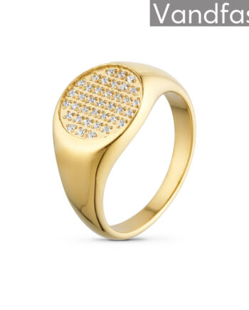 Annebrauner Lotus Ring 18k Guldbelagt 48