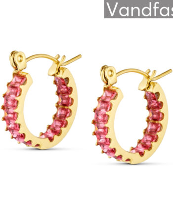 Annebrauner Luxury Hot Pink øreringe 18k Guldbelagt