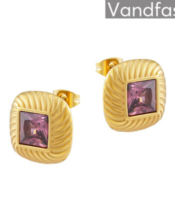 Annebrauner Milano Rhodolite 18k Guldbelagt øreringe