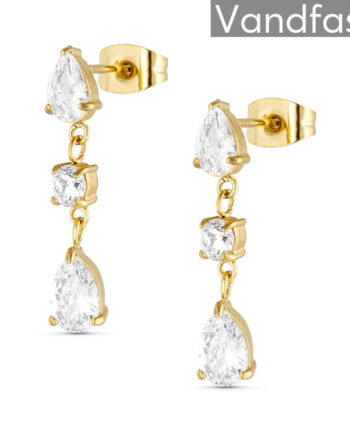 Annebrauner Nova Zirconia øreringe 18k Guldbelagt