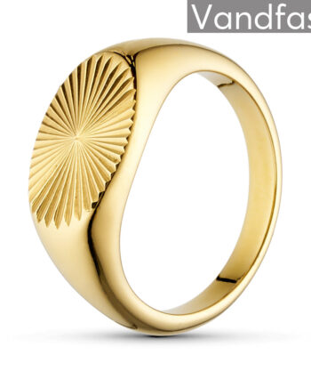 Annebrauner Oval Sun Ring 18k Guldbelagt 50