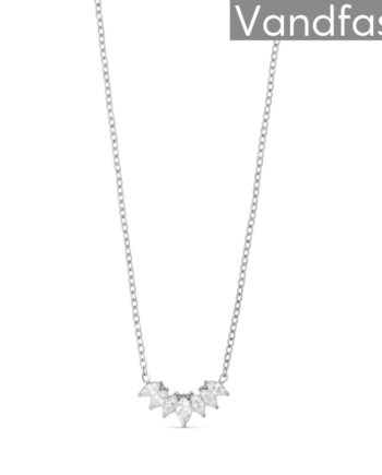 Annebrauner Oval Zirconia Halskæde