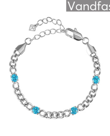 Annebrauner Panzer Aquamarine Armbånd