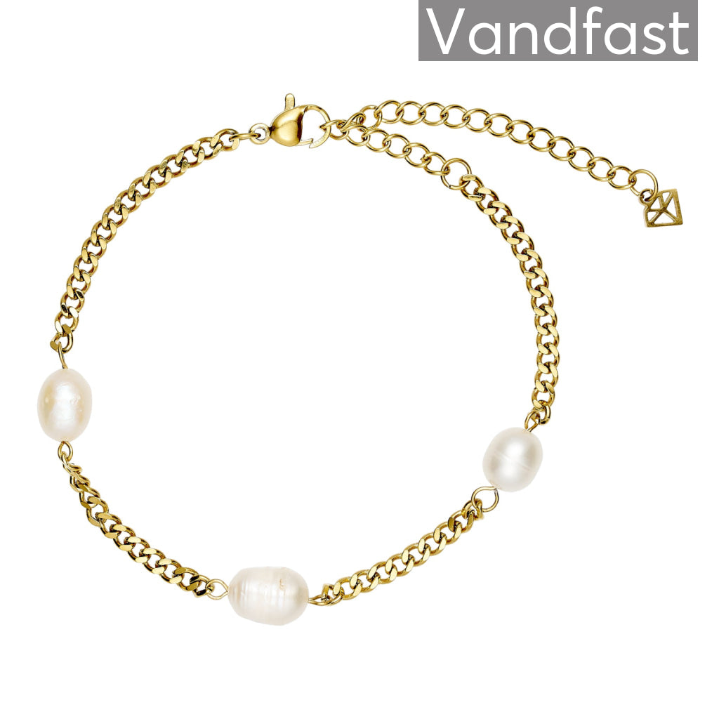 Annebrauner Panzer Pearl Armbånd 18k Guldbelagt