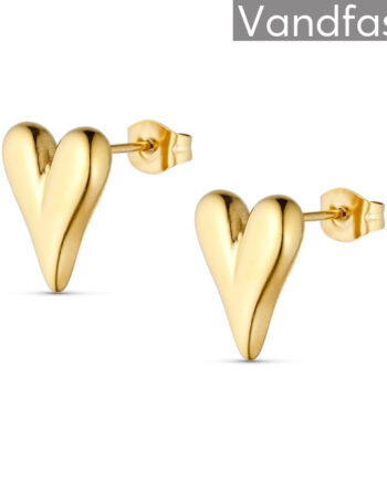 Annebrauner Paris Heart Studs øreringe 18k Guldbelagt