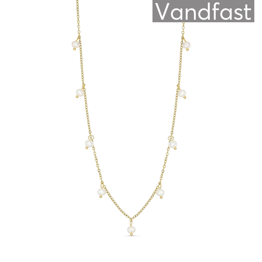 Annebrauner Pearl Elegance Halskæde 18k Guldbelagt