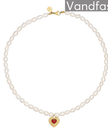 Annebrauner Pearl Heart Limited Edition Halskæde 18k Guldbelagt