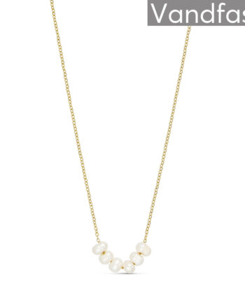 Annebrauner Pearl Line Halskæde 18k Guldbelagt