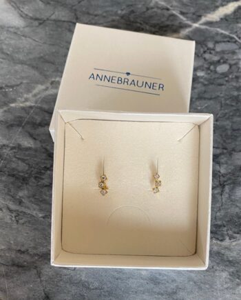 Annebrauner Princess Line ørestikker 18k Guldbelagt