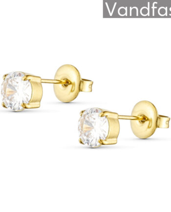 Annebrauner Princess   Mm Clear øreringe 18k Guldbelagt