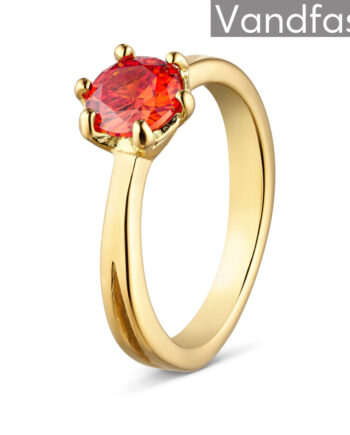 Annebrauner Princess Orange Ring 18k Guldbelagt 46