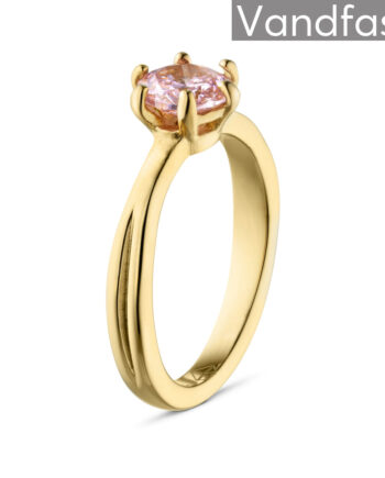 Annebrauner Princess Pink Ring 18k Guldbelagt 46