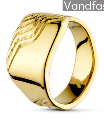 Annebrauner Ripple Ring 18k Guldbelagt 50