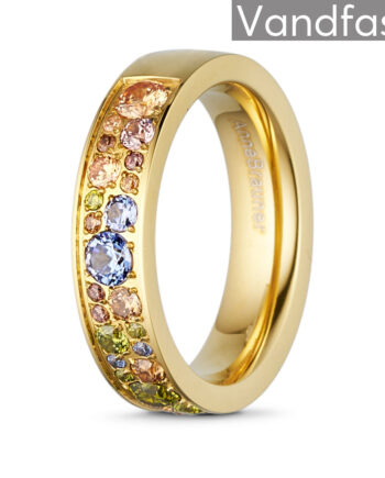 Annebrauner Sparkling Multicolor Autumn Ring 18k Guldbelagt 48