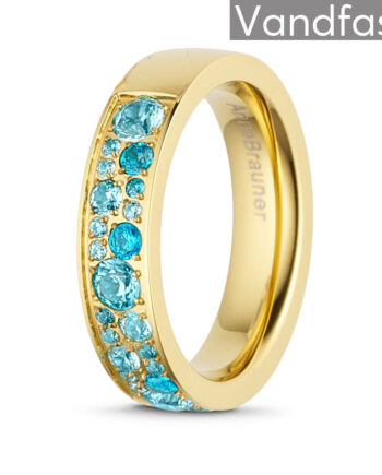 Annebrauner Sparkling Multicolor Blue Mix Ring 18k Guldbelagt 48
