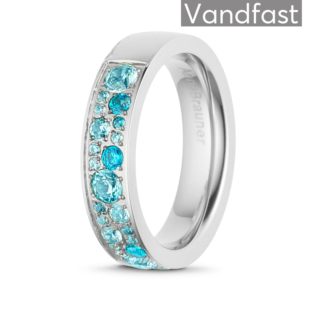 Annebrauner Sparkling Multicolor Blue Mix Ring 48