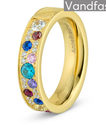 Annebrauner Sparkling Multicolor Ring 18k Guldbelagt 48