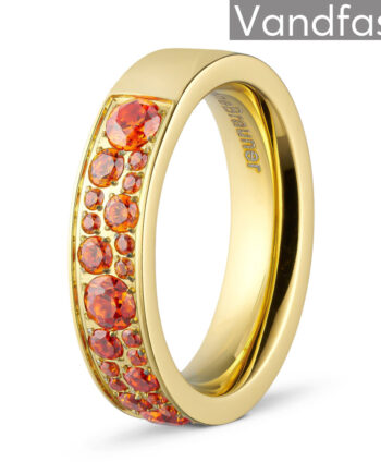 Annebrauner Sparkling Orange Ring 18k Guldbelagt 48