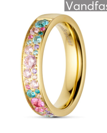 Annebrauner Sparkling Pink Violet Ring 18k Guldbelagt 48