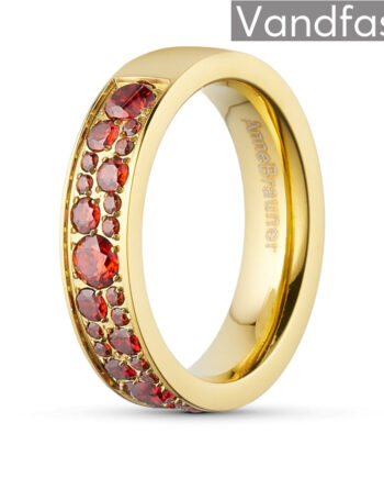 Annebrauner Sparkling Red Ring 18k Guldbelagt 48